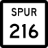 State Highway Spur 216 marker