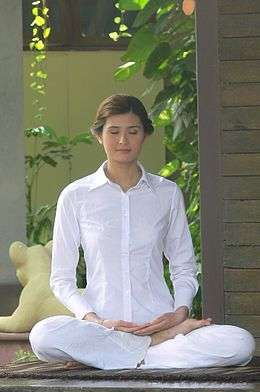 Thai woman meditating