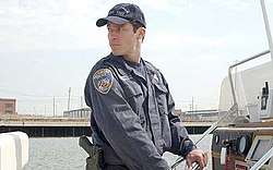 McNulty on a police boat