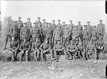 Group photo of soldiers of the 149th (Northumbrian) Brigade in October 1916