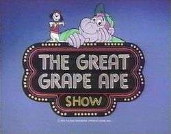 The title card for The Great Grape Ape Show