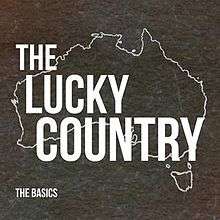 A black-and-white image shows a chalk-like outline of Australia. Over the top is the album title in large, white capitals. The artists' name is at bottom left in smaller white captials.