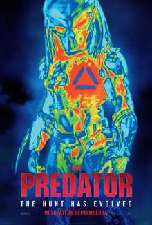 Infrared vision showing the Predator creature and the Predator logo