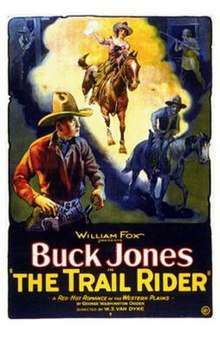 Poster with an illustration of Buck Jones