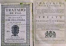 First edition of the Anglo-Spanish treaty