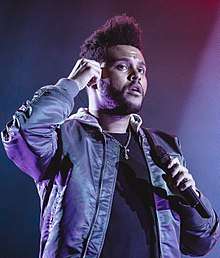 The Weeknd performing live in August 2017
