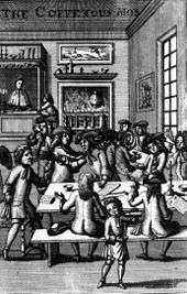  Coffeehouse crowd, 1710