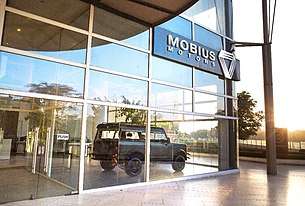 Mobius Motors headquarters and showroom at Sameer Business Park