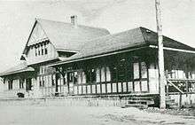 The old C.P.R. Station in Schreiber, circa 1884.