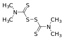 Structural formula of thiram