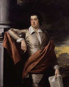 Portrait of Thomas Day leaning on a pillar