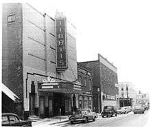 The Cinema Era facade of Tibbits Opera House