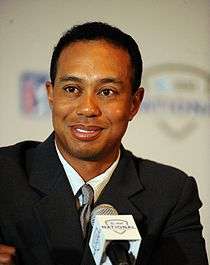 Tiger Woods speaking to the media at a press conference in 2009