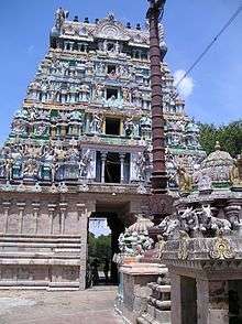 View of the Kalyanasundaresar temple tower