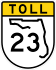State Road 23 toll marker