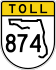 State Road 874 marker
