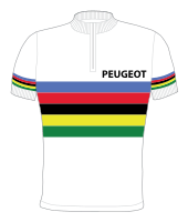 World champion's rainbow jersey, with Peugeot insignia