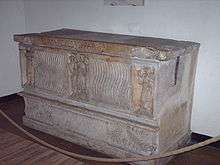 A photo of a fourth century sarcophagus