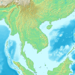 Topographic map of Indochina