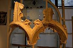Window tracery from Merton Priory, on display in the Museum of London.