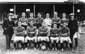 Black and white photograph of Tranmere Rovers squad
