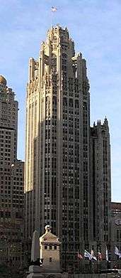 The Gothic Revival Tribune Tower in Chicago