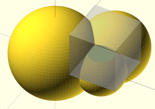 Example of Trilateration in OpenSCAD