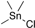 Skeletal formula of trimethyltin chloride
