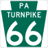 PA Route 66 toll marker