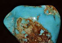 A slab of turquoise