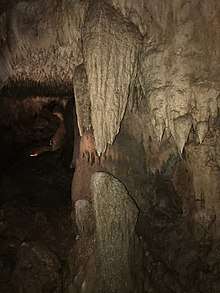The Twin Sisters formation, a stalactite and stalagmite pair