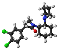 Ball-and-stick model of the U-50488 molecule