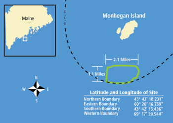 UMaine Deepwater Offshore Wind Test Site map