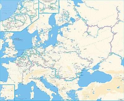 UNECE European Waterways Map
