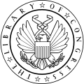 schematic round seal of eagle of the Library of Congress
