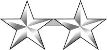 Two silver five-pointed stars