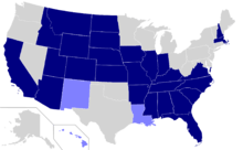 Map of United States Official Language Status By State