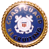 U.S. Coast Guard Recruiting Badge with Wreath