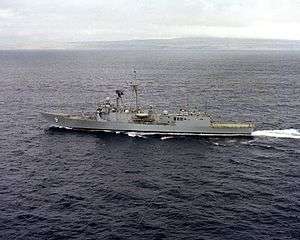 USS Wadsworth (FFG-9) underway.
