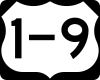 U.S. Route 1/9 marker