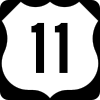 U.S. Route 11 marker