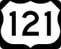 U.S. Route 121 marker