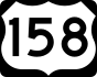 U.S. Route 158 marker