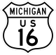 US 16 shield for Michigan from 1948