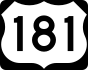 U.S. Route 181 marker