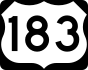 US Highway 183 marker