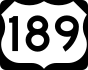 U.S. Route 189 marker