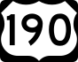 U.S. Route 190 marker
