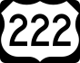 U.S. Route 222 marker