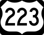 U.S. Route 223 marker